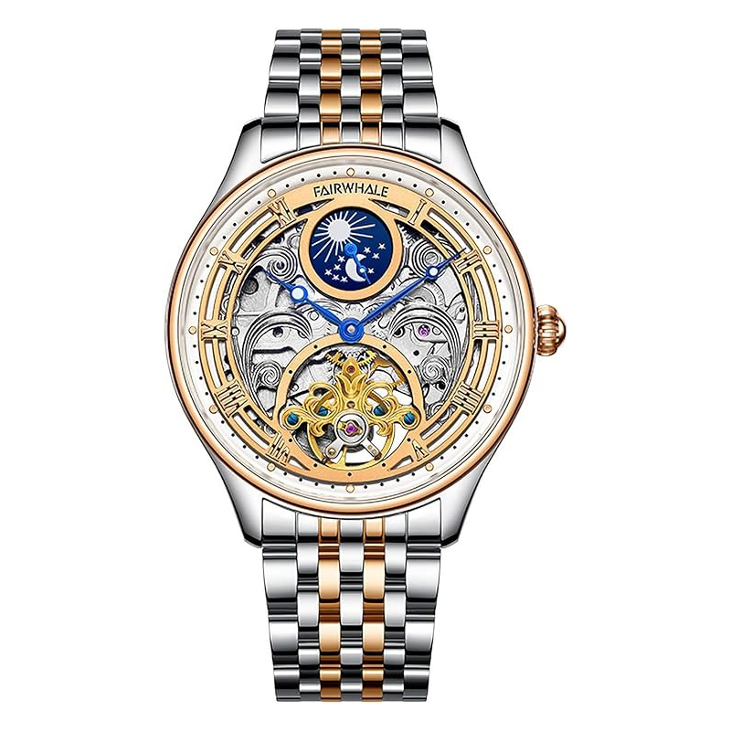Orologio da polso automatico di lusso meccanico da uomo in acciaio inossidabile impermeabile | J117 