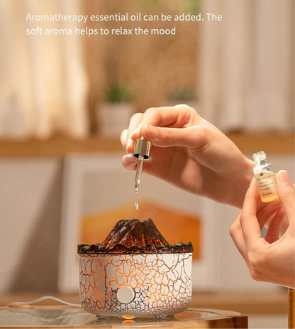 Lava Cracked Volcano Essential Oil Diffusor Jellyfish Spray Simulation Fire Flame Effect Air Humidifier Home Diffuser | V21b pro