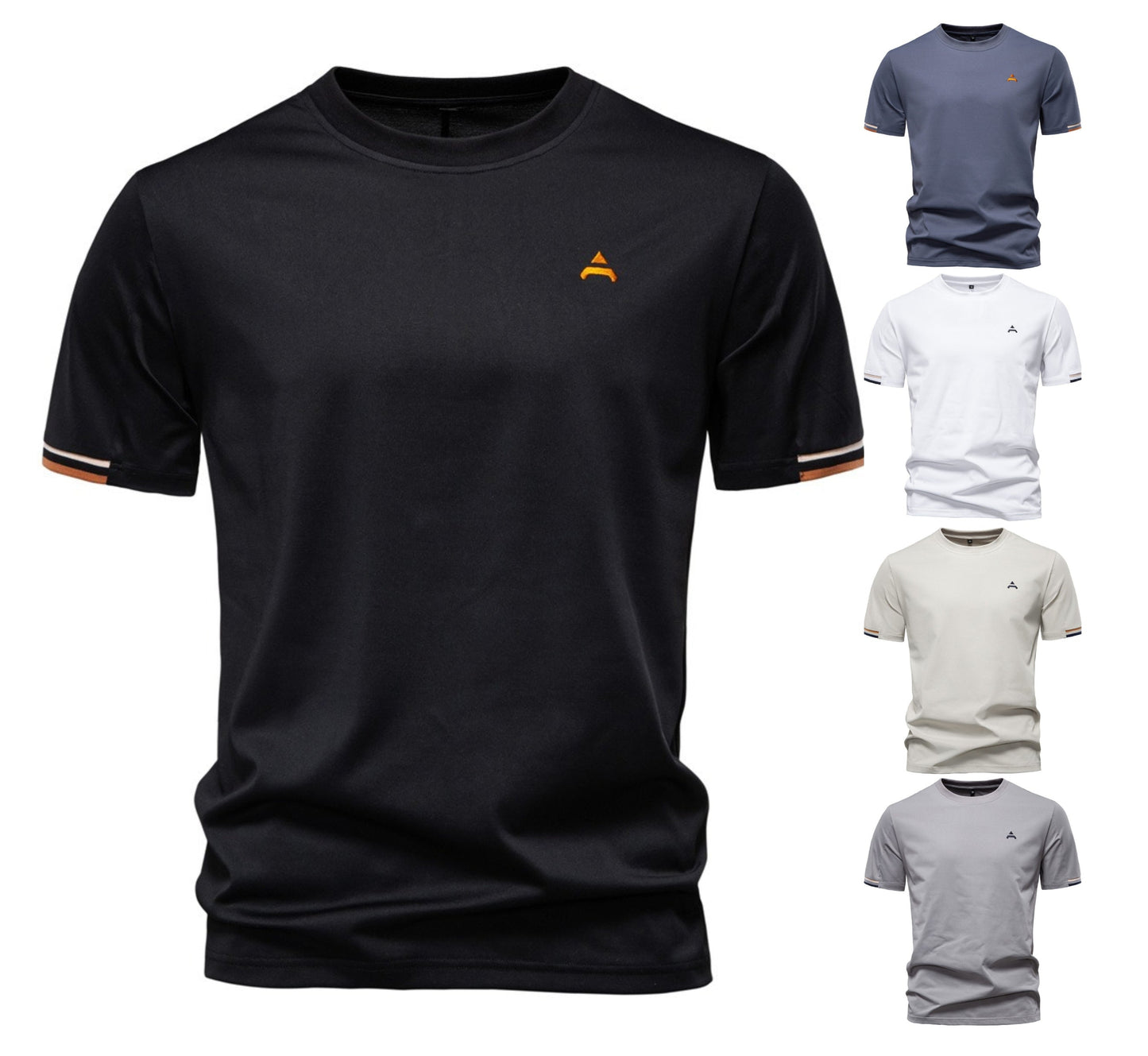 Men's Embroidered Crew Neck T-Shirt - 2025 Summer Casual Essential | TS9002