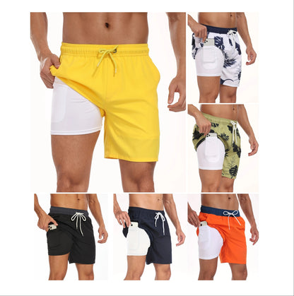 Men’s Quick-Dry Summer Beach Shorts Milk Silk Lined Swim Trunks for Men | 265SCTK