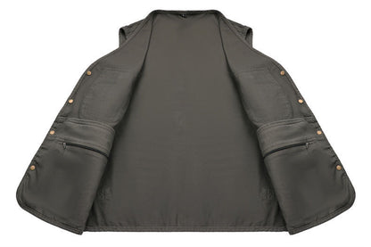 Men's Outdoor Multi-Pocket Fishing Vest Sleeveless Breathable Jacket | D210-N701