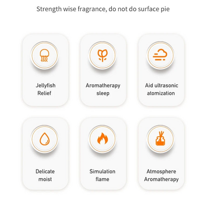 Lava Cracked Volcano Essential Oil Diffusor Jellyfish Spray Simulation Fire Flame Effect Air Humidifier Home Diffuser | V21b pro
