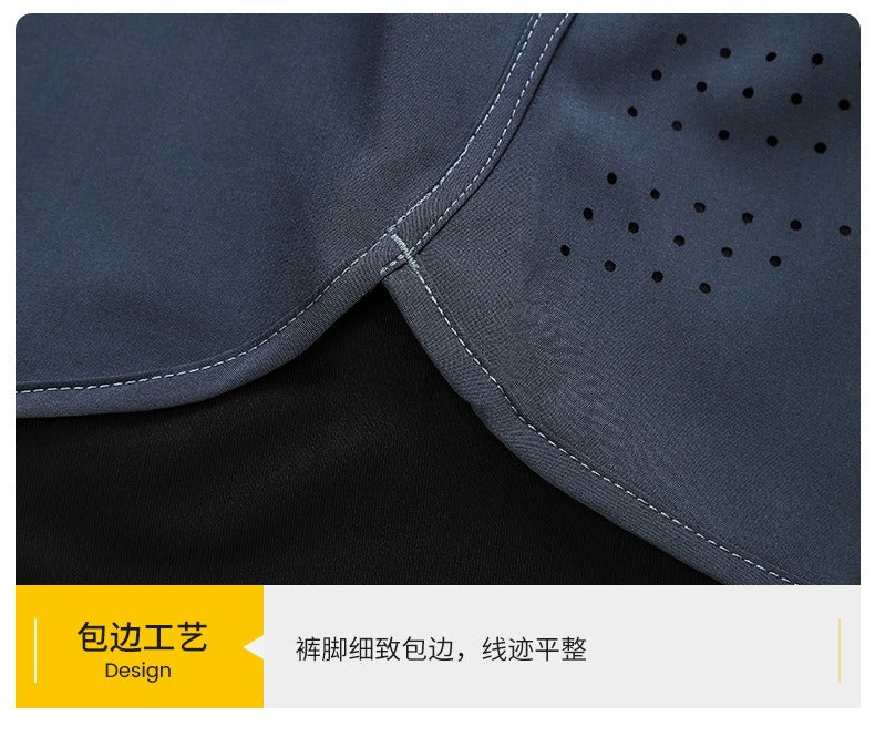 Men's 3/4 Running Shorts - Quick-Dry, Anti-Slip, Double-Layer Gym & Marathon Shorts | DK22001&WDK22001
