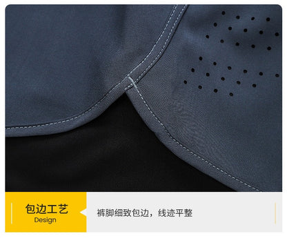 Men's 3/4 Running Shorts - Quick-Dry, Anti-Slip, Double-Layer Gym & Marathon Shorts | DK22001&WDK22001
