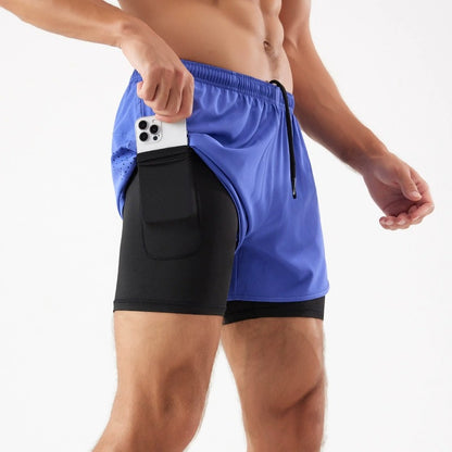 Men's 3/4 Running Shorts - Quick-Dry, Anti-Slip, Double-Layer Gym & Marathon Shorts | DK22001&WDK22001
