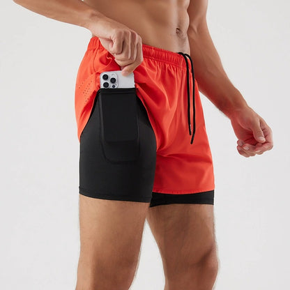 Men's 3/4 Running Shorts - Quick-Dry, Anti-Slip, Double-Layer Gym & Marathon Shorts | DK22001&WDK22001