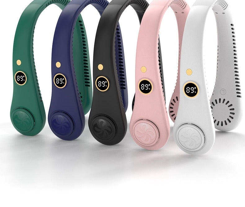 Ventilatore di raffreddamento USB ricaricabile portatile per esterni con display digitale | R8 