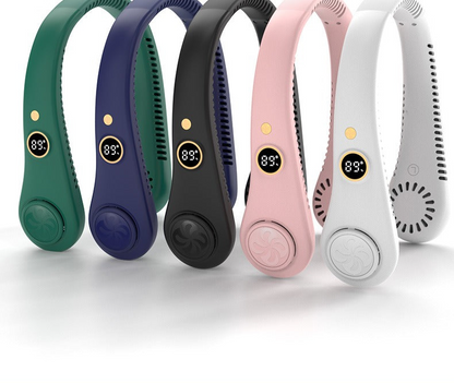 Ventilatore di raffreddamento USB ricaricabile portatile per esterni con display digitale | R8 
