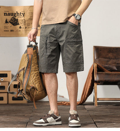 Short cargo tactique d'extérieur à poches multiples pour homme, coupe décontractée | G3680 