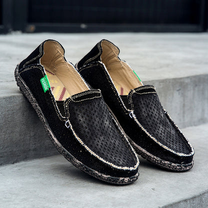 Men’s Plus Size Mesh Sneakers – Lightweight, Slip-On Outdoor Casual Shoes | 8808