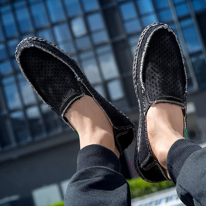 Men’s Plus Size Mesh Sneakers – Lightweight, Slip-On Outdoor Casual Shoes | 8808