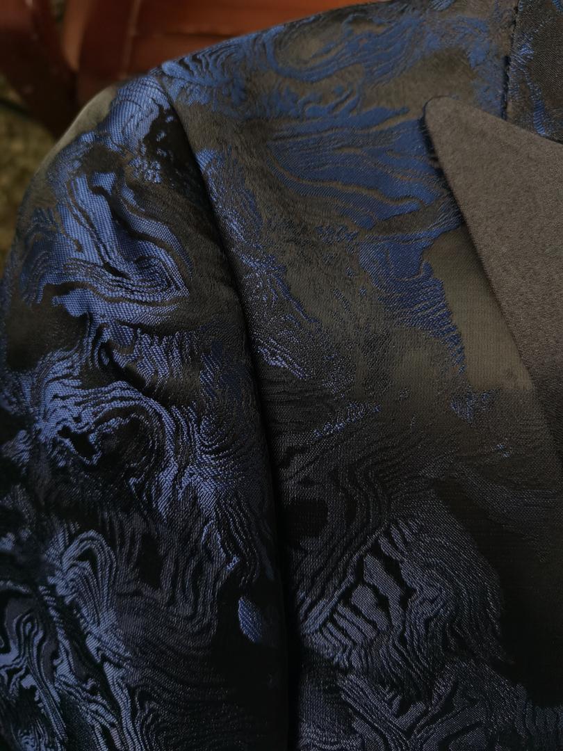 Costume de smoking 3 pièces en jacquard de luxe de haute qualité pour homme, ensemble blazer, gilet et pantalon pour fête de mariage | 1515 