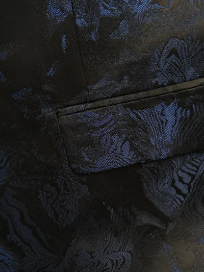 Costume de smoking 3 pièces en jacquard de luxe de haute qualité pour homme, ensemble blazer, gilet et pantalon pour fête de mariage | 1515 