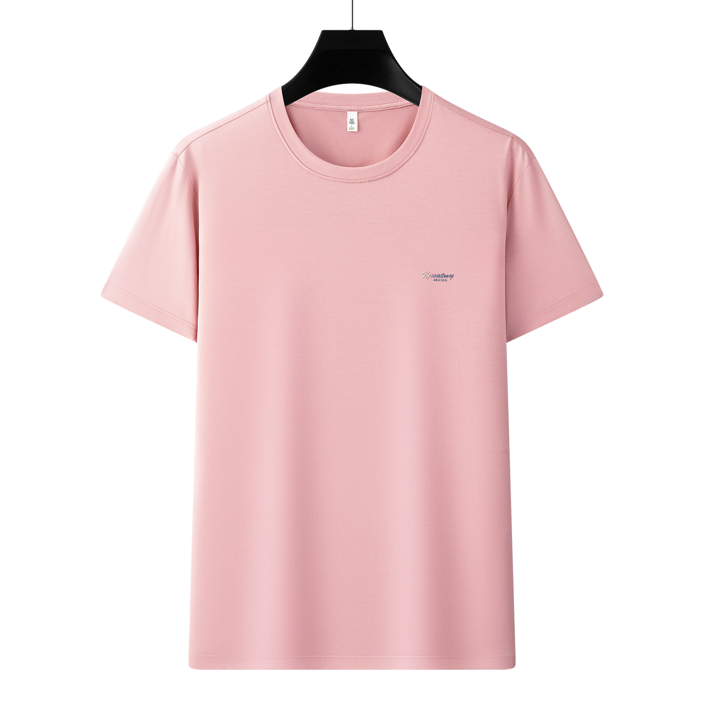 Men's Antibacterial Cooling Cotton T-Shirt - Summer Slim-Fit Round Neck Ice Silk Top | 6550