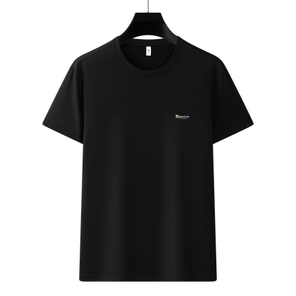 Men's Antibacterial Cooling Cotton T-Shirt - Summer Slim-Fit Round Neck Ice Silk Top | 6550