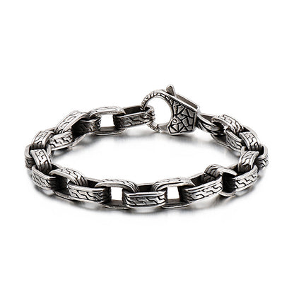 Men’s Stainless Steel Skull Bracelet Punk Motorcycle Ghost Head Design Titanium Steel Bracelet | KB120968-BDJX