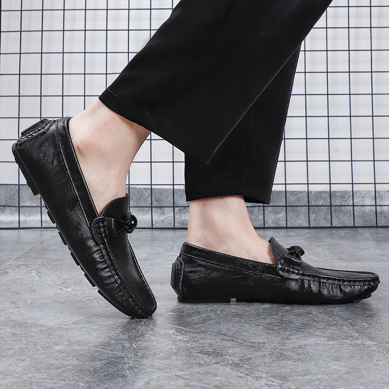 Men’s Genuine Leather Loafers – Classic Driving Moccasins with Anti-Slip Sole | 0063