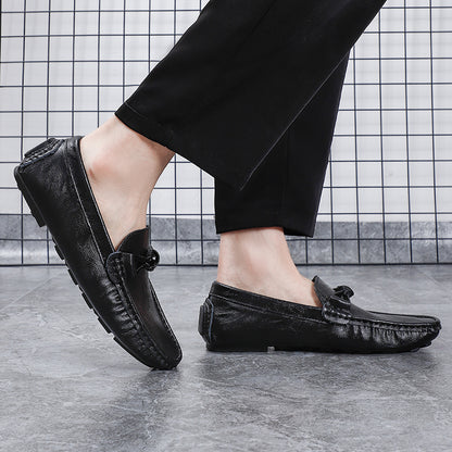 Men’s Genuine Leather Loafers – Classic Driving Moccasins with Anti-Slip Sole | 0063