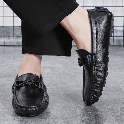 Men’s Genuine Leather Loafers – Classic Driving Moccasins with Anti-Slip Sole | 0063