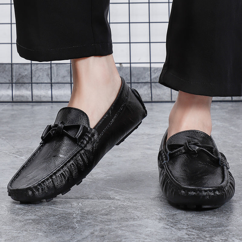 Men’s Genuine Leather Loafers – Classic Driving Moccasins with Anti-Slip Sole | 0063