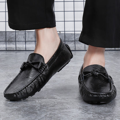 Men’s Genuine Leather Loafers – Classic Driving Moccasins with Anti-Slip Sole | 0063