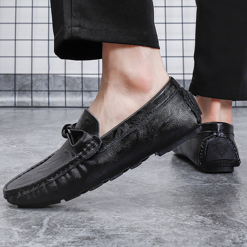 Men’s Genuine Leather Loafers – Classic Driving Moccasins with Anti-Slip Sole | 0063