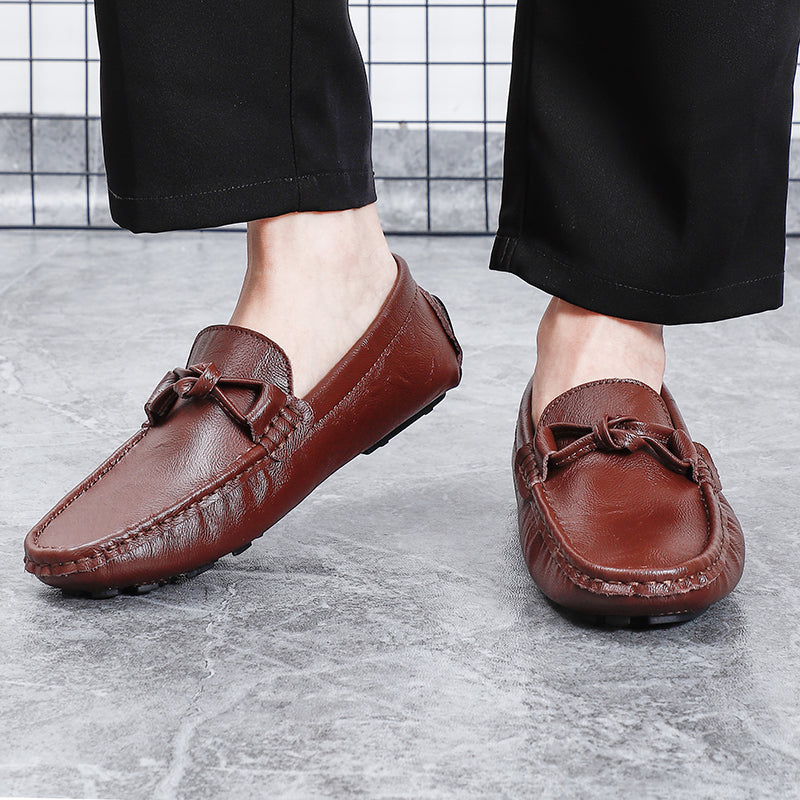 Men’s Genuine Leather Loafers – Classic Driving Moccasins with Anti-Slip Sole | 0063