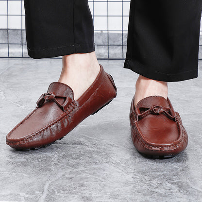 Men’s Genuine Leather Loafers – Classic Driving Moccasins with Anti-Slip Sole | 0063