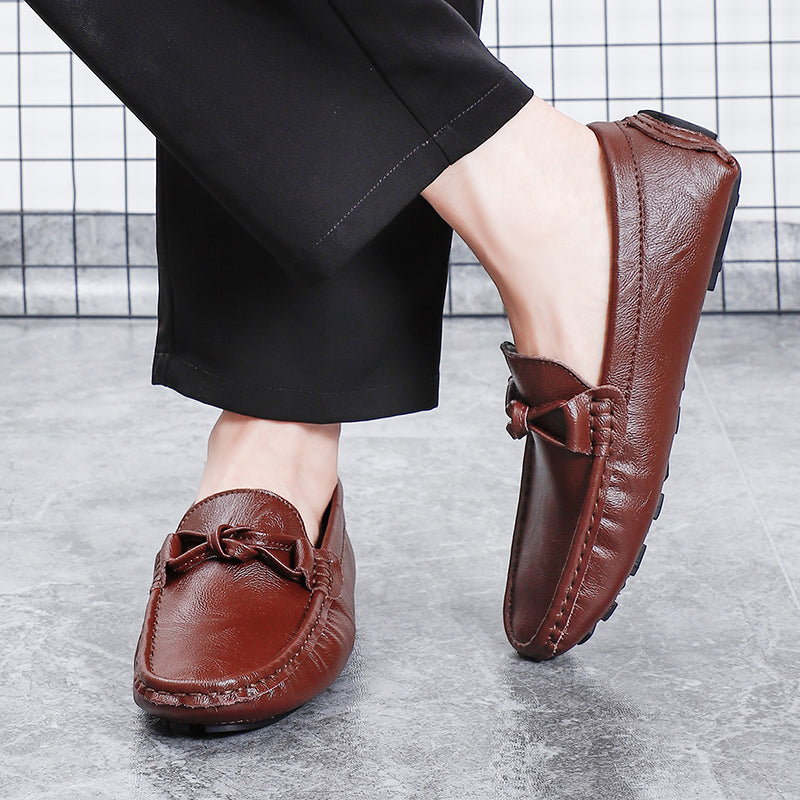 Men’s Genuine Leather Loafers – Classic Driving Moccasins with Anti-Slip Sole | 0063