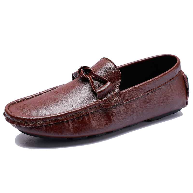 Men’s Genuine Leather Loafers – Classic Driving Moccasins with Anti-Slip Sole | 0063