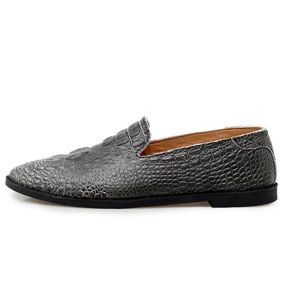 Mocassins à bout pointu pour hommes, chaussures décontractées à enfiler, motif alligator | 2033 