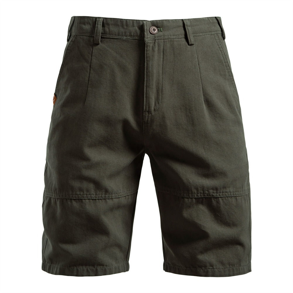 Men's 100% Cotton Cargo Shorts - 2025 Summer Straight-Leg 5-Inch Casual Shorts | MZ0312