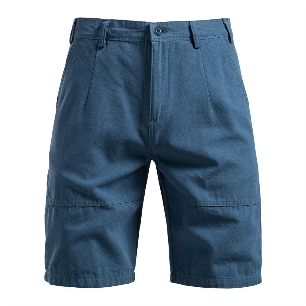 Men's 100% Cotton Cargo Shorts - 2025 Summer Straight-Leg 5-Inch Casual Shorts | MZ0312