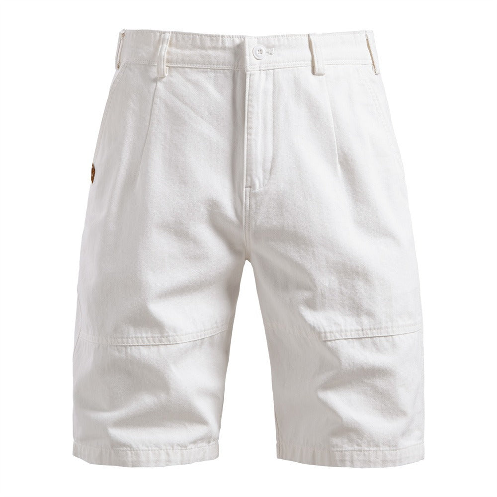 Men's 100% Cotton Cargo Shorts - 2025 Summer Straight-Leg 5-Inch Casual Shorts | MZ0312