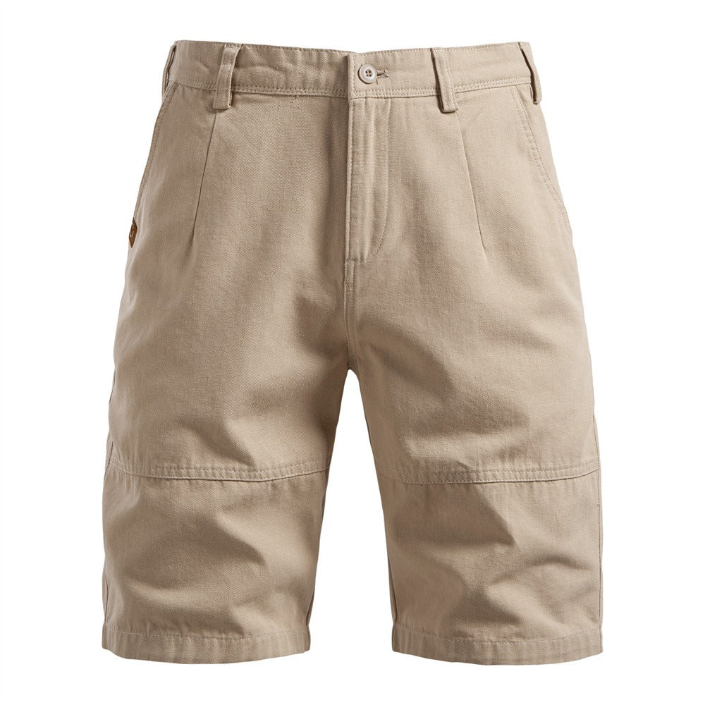 Men's 100% Cotton Cargo Shorts - 2025 Summer Straight-Leg 5-Inch Casual Shorts | MZ0312