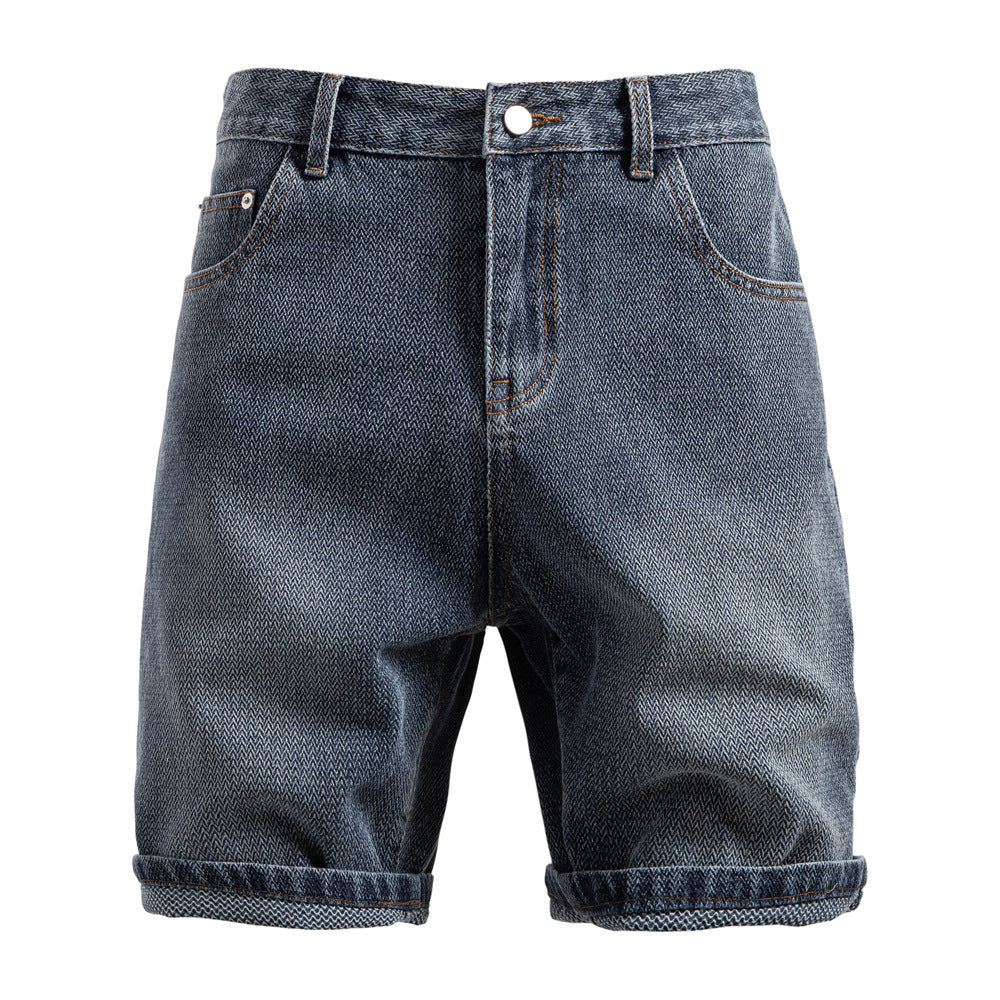 Men's Vintage Straight-Leg Denim Shorts - 2025 Summer Mid-Thigh Casual Jeans Shorts | ST0018