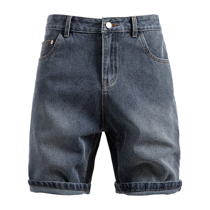 Men's Vintage Straight-Leg Denim Shorts - 2025 Summer Mid-Thigh Casual Jeans Shorts | ST0018