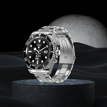 Montre connectée pour homme avec bracelet en acier et appels BT, style Rolex, pour le sport et les affaires | AW-12 