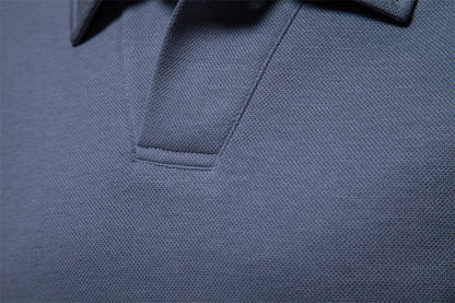 Men's Washed Polo Shirt – Long Sleeve Cotton Blend Top | Smart-Casual Autumn Essential | PL255