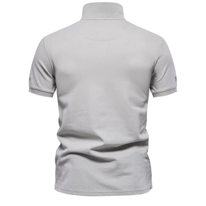 Men's Embroidered Cotton Polo Shirt - 2025 Spring Slim-Fit Casual Top | PS1012