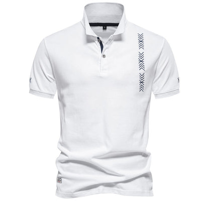 Men's Embroidered Cotton Polo Shirt - 2025 Spring Slim-Fit Casual Top | PS1012