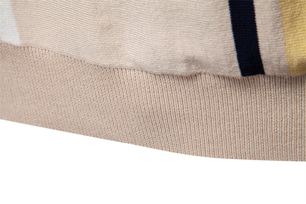 Men's Striped Knit Polo Shirt - 2025 Summer Slim-Fit Urban Casual Top | PSD8021/PSD8028
