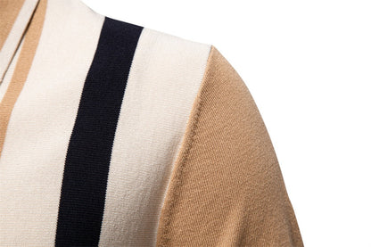 Men's Striped Knit Polo Shirt - 2025 Summer Slim-Fit Urban Casual Top | PSD8021/PSD8028
