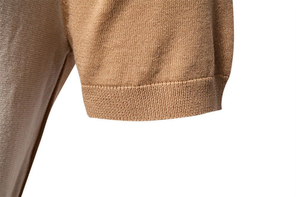 Men's Striped Knit Polo Shirt - 2025 Summer Slim-Fit Urban Casual Top | PSD8021/PSD8028