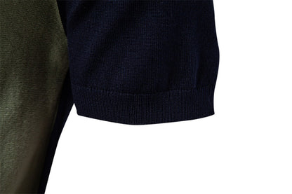 Men's Striped Knit Polo Shirt - 2025 Summer Slim-Fit Urban Casual Top | PSD8021/PSD8028