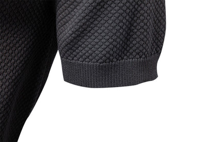 Men's Pineapple Knit Texture Polo Shirt - 2025 Summer Relaxed Fit Short Sleeve Top | PSD8025