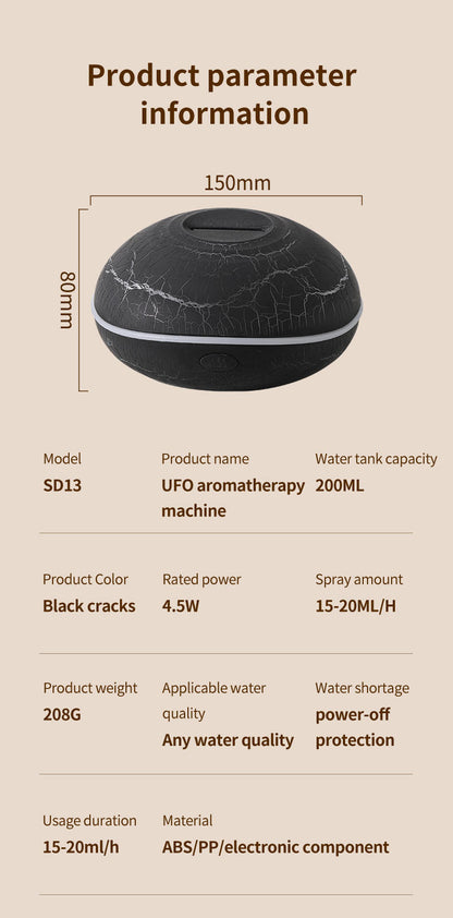 Realistic Flame Effect Aromatherapy Diffuser – 7-Color LED Humidifier USB Powered for Home, Office & Bedroom | SD13