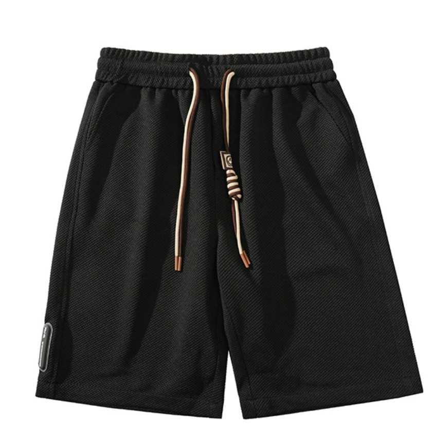 Men's Lightweight Waffle-Knit Lounge Shorts – Loose Fit Quick-Dry Athletic Shorts with Drawstring Waist for Summer | DK34