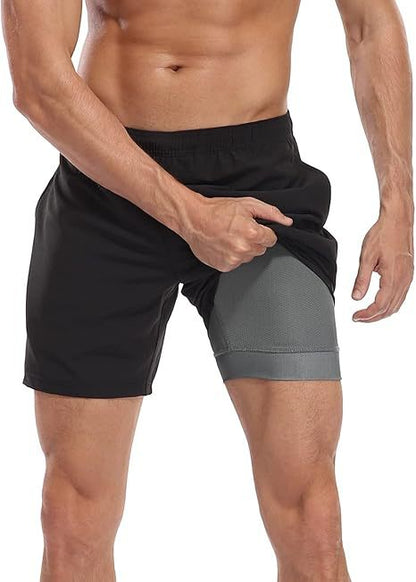 Summer 3D Print Men's Double-Layer Beach Shorts Quick-Dry, Breathable, Bold Designs | SCDK-QK