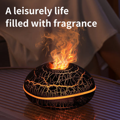 Realistic Flame Effect Aromatherapy Diffuser – 7-Color LED Humidifier USB Powered for Home, Office & Bedroom | SD13